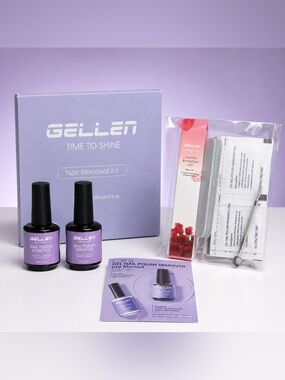 Gellen Time to shine Gel Nail Removal Kit NEW IN BOX